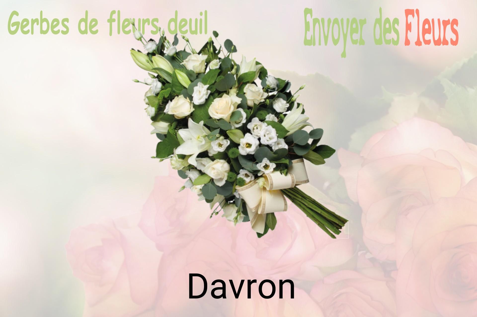 Gerbe de fleurs de deuil livrée à Davron